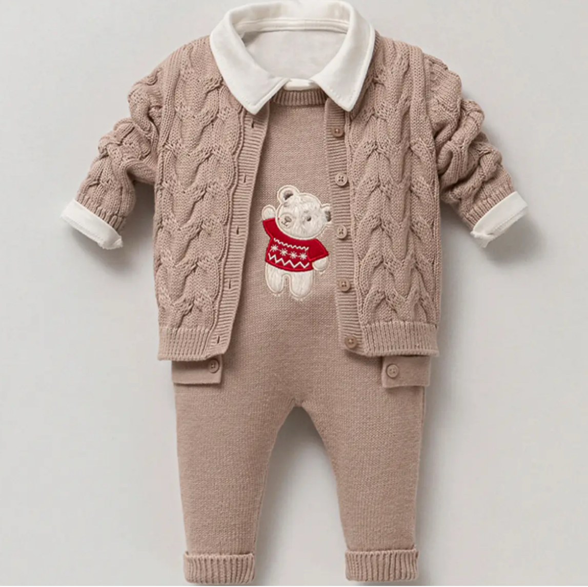 Bear Knit Outfit Set