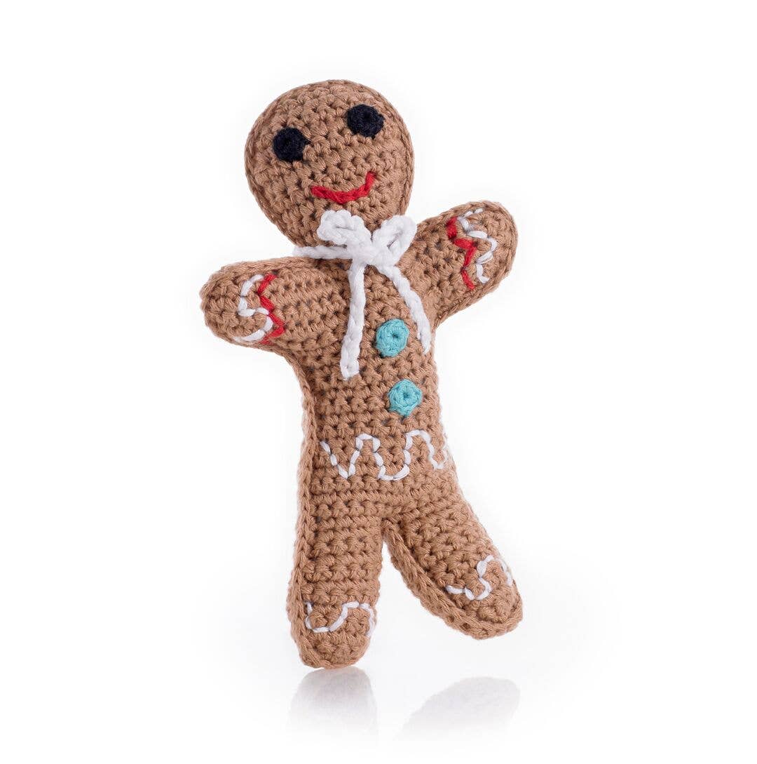 Holiday Rattle - Christmas Gingerbread Man