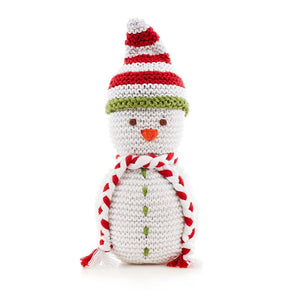 Holiday Rattle - Plush Snowman