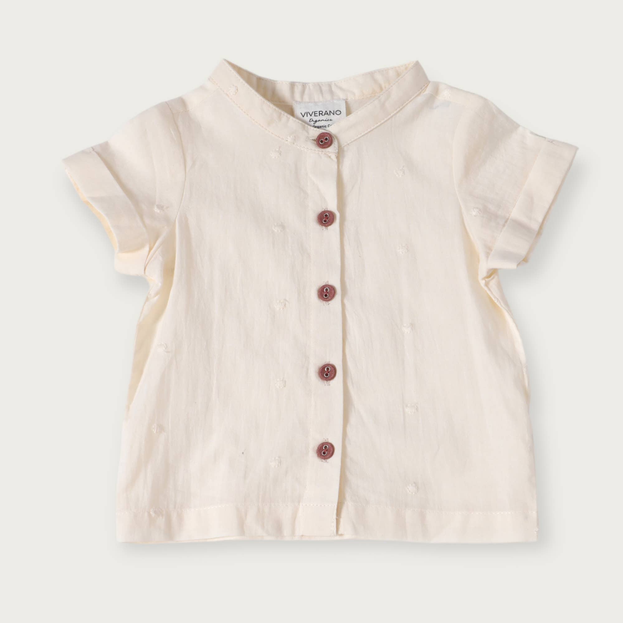 Laurence Mandarin Collar Baby Shirt + Shorts 2pc Set
