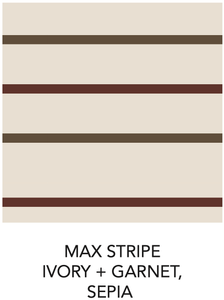 River Bodysuit - Max Stripe / Garnet + Sepia