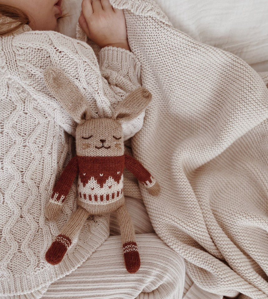 Bunny knit toy | sienna jacquard sweater
