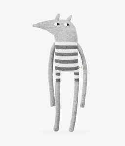 Large wolf knit toy | striped
