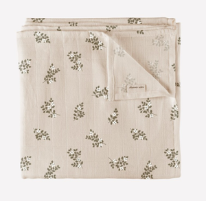 Muslin swaddle blanket | Holly flowers