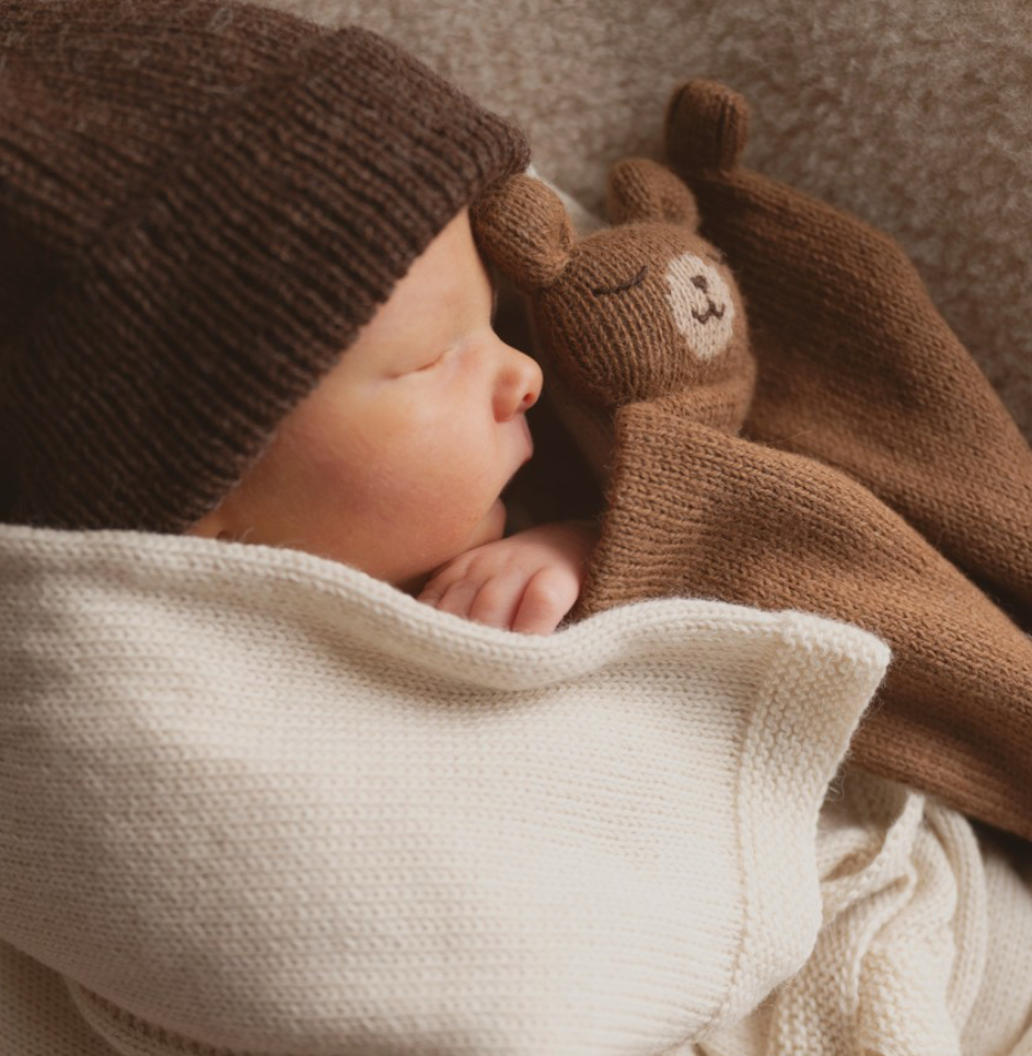 Rib baby beanie