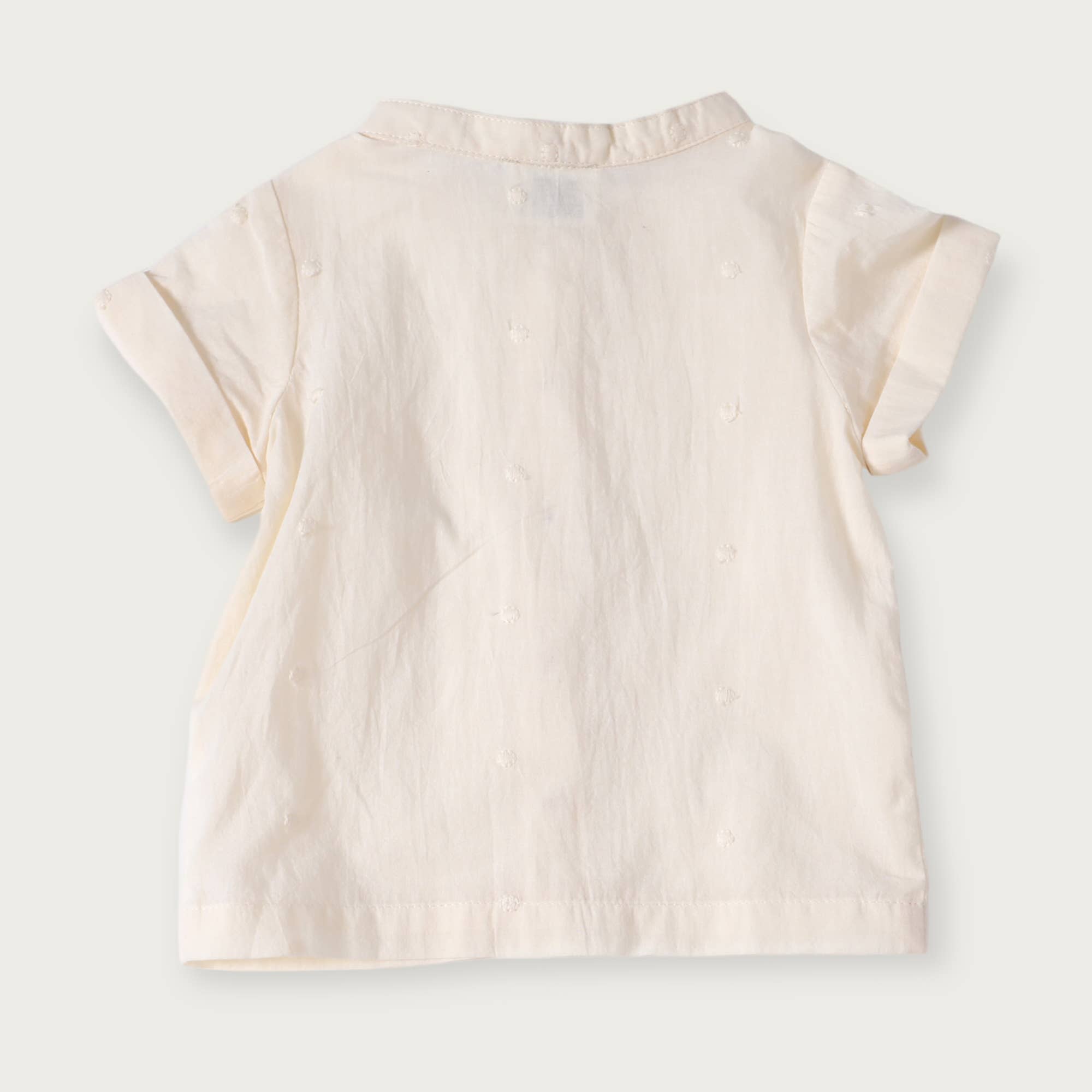 Laurence Mandarin Collar Baby Shirt + Shorts 2pc Set