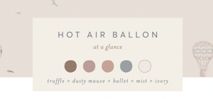 Muslin Burp Cloth (2-pack) -Hot Air Balloon+ Coconut