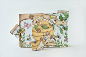 Where Honey Bees Live Wooden Puzzle Wooden Educational Toy