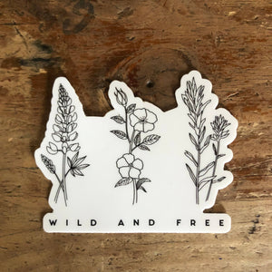 Wild and Free sticker
