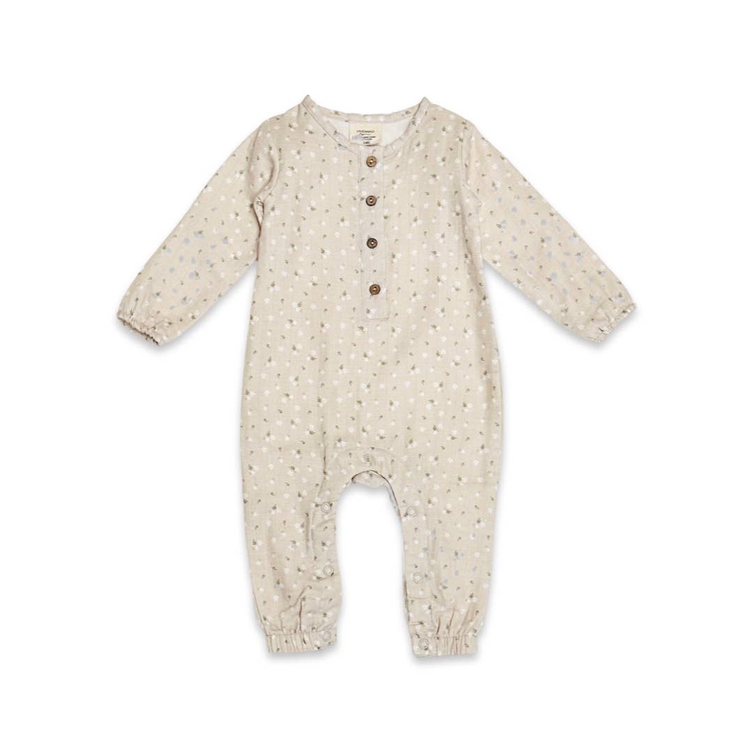 Ditsy Floral Button Baby Jumpsuit