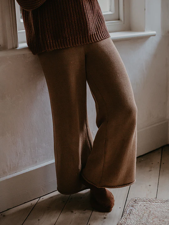 Wide Leg Knit Trouser - Women's